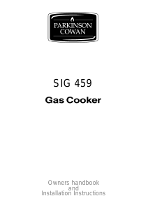 Bruksanvisning Parkinson Cowan SIG459CN Spis
