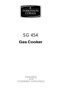 Bruksanvisning Parkinson Cowan SG454BN Spis