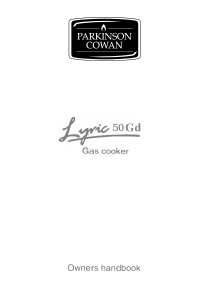 Bruksanvisning Parkinson Cowan L50GDBL Lyric Spis