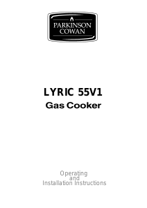 Bruksanvisning Parkinson Cowan L55V1WN Lyric Spis