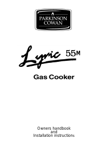 Bruksanvisning Parkinson Cowan L55MBN Lyric Spis