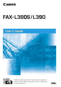 Handleiding Canon FAX-L390 Faxapparaat