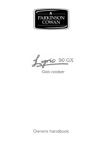 Bruksanvisning Parkinson Cowan L50GXWLPG Lyric Spis