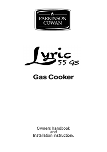 Bruksanvisning Parkinson Cowan L55GSBN Lyric Spis