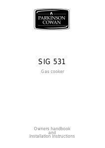 Bruksanvisning Parkinson Cowan SIG531GRL Spis