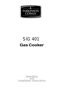 Bruksanvisning Parkinson Cowan SIG401GRN Spis