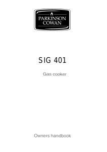 Bruksanvisning Parkinson Cowan SIG401WL Spis
