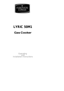 Bruksanvisning Parkinson Cowan L50M1WN Lyric Spis