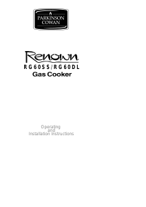 Bruksanvisning Parkinson Cowan RG60DLWN Renown Spis