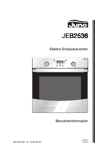Bedienungsanleitung Juno JEB2536E Backofen