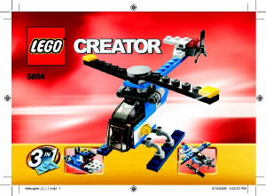 Manual Lego set 5864 Creator Mini helicopter
