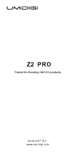 説明書 Umidigi Z2 Pro 携帯電話
