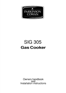 Bruksanvisning Parkinson Cowan SIG305BUN Spis