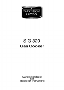 Bruksanvisning Parkinson Cowan SIG320BUN Sonata Spis