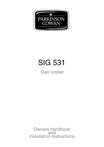 Bruksanvisning Parkinson Cowan SIG531CN Spis