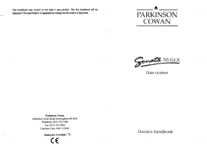 Bruksanvisning Parkinson Cowan SN55TCBN Sonata Spis