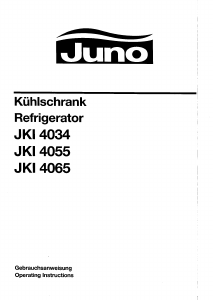 Manual Juno JKI4034 Refrigerator