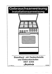 Bedienungsanleitung Juno HST4366 Herd