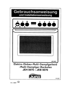 Bedienungsanleitung Juno JEB5670WS Herd