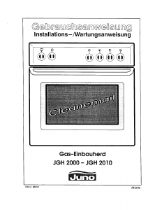 Bedienungsanleitung Juno JGH2010W Herd