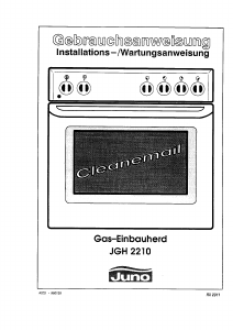 Bedienungsanleitung Juno JGH2210B Herd