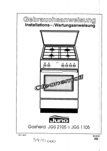 Bedienungsanleitung Juno JGS1115W Herd