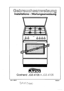 Bedienungsanleitung Juno JGS4106W Herd