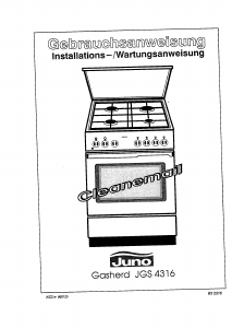 Bedienungsanleitung Juno JGS4316W Herd