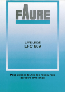 Mode d’emploi Faure LFC669 Lave-linge