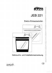 Bedienungsanleitung Juno JEB221W Backofen