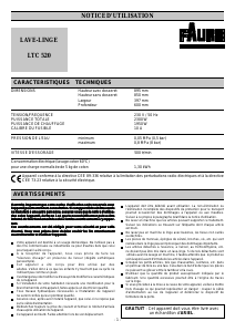 Mode d’emploi Faure LTC520 Lave-linge