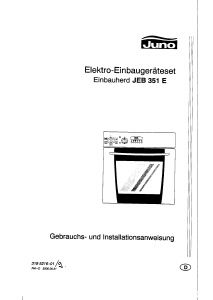 Bedienungsanleitung Juno JEB351E Backofen