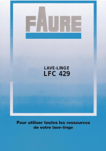 Mode d’emploi Faure LFC429 Lave-linge