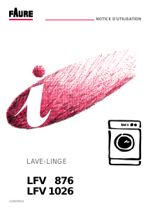 Mode d’emploi Faure LFV876 Lave-linge