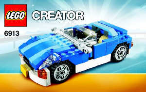 Manuale Lego set 6913 Creator Auto sportiva blu