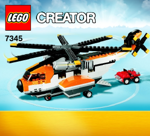 Bruksanvisning Lego set 7345 Creator Lasthelikopter