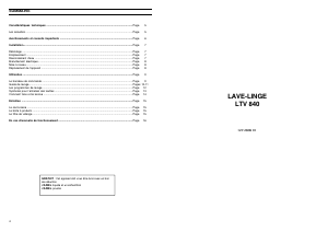 Mode d’emploi Faure LTV840W Lave-linge