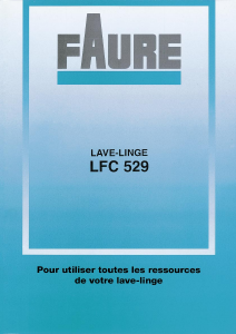Mode d’emploi Faure LFC529 Lave-linge