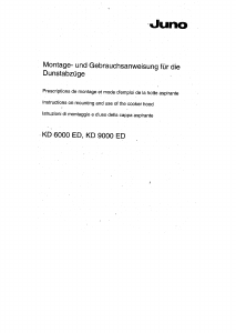 Bruksanvisning Juno KD6000ED Köksfläkt