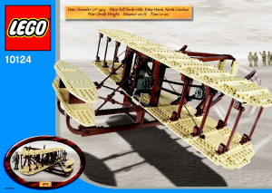 Bruksanvisning Lego set 10124 Creator Wright flygplan