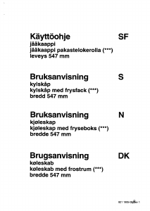 Bruksanvisning Husqvarna QR79W Kylskåp