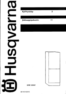 Bruksanvisning Husqvarna GME385KF Kyl-frys