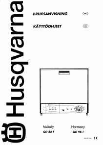 Käyttöohje Husqvarna QD95I Astianpesukone