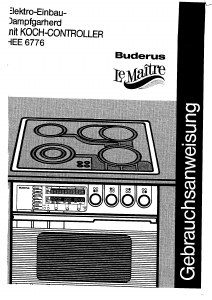 Bedienungsanleitung Buderus-Le Maitre HEE6676 Herd