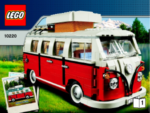 Manual Lego set 10220 Creator Volkswagen T1 camper van