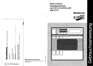 Bedienungsanleitung Buderus-Le Maitre HBE6776.1 Backofen