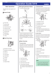 Handleiding Casio 5419 Uurwerk