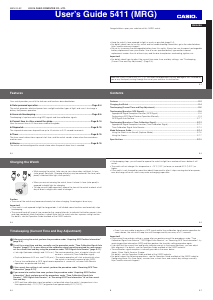 Handleiding Casio 5411 (MRG) Uurwerk