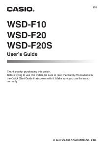 Manual Casio WSD-F20 Smart Watch
