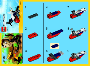 Manual Lego set 30189 Creator Transport plane